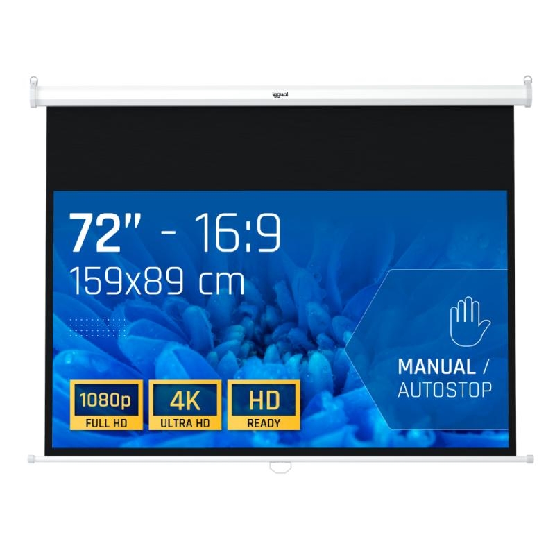 iggual Pantalla manual 16:9 72" 159x89 cm