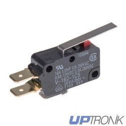 Microrruptor V-162-1C5 Omron, Palanca 16A SPDT Term. uptronik